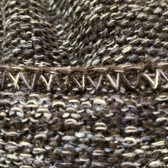 Chunky knit Cardigan Sweater Women’s boxy Cropped buttons woven Vintage Size M/L - Picture 6 of 9